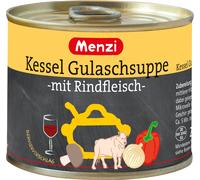 Menzi Kesselgulaschsuppe Avec de la Viande Bovine Hongrois 200ml 5er Pack