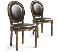 Menzzo 24501KSP25030LOT20 Lot de 20 Chaises, Or/Marron