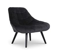 Menzzo 89271blackvelvet Fauteuil Danios Velours Noir Taille Unique