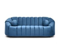 MENZZO Canapé 3 places design Sidonie Velours Bleu -L201 x P87 x H74 cm
