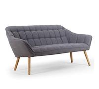 Menzzo Canapé 3 Places Scandinave Zentao Tissu Gris Clair