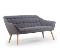 MENZZO Canapé 3 places Scandinave Zentao Tissu Gris Clair -L173 x P75 x H76cm