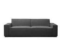 MENZZO Canapé clic-clac 3 places Roger Tissu bouclette Gris -L230 x P94 x H75 cmSurface de couchage : 110 x 189 cm