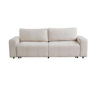 Menzzo Canapé convertible 3 places «Amos» bouclette 239 cm crème