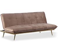 Menzzo Canapé Convertible clic-clac Fabrice Velours Taupe