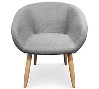 Menzzo Chaise/Fauteuil Style scandinave Frost Gris