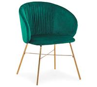 Menzzo Chaise Smart Velours Vert Pieds Or c1023green18