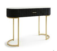 MENZZO Coiffeuse Paloma 1 tiroir Velours Noir