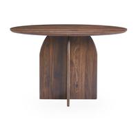 MENZZO Console moderne ovale 120cm Calyptus Bois foncé