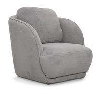 Menzzo Fauteuil Cosy Furdol Tissu Effet Peau de Mouton Gris