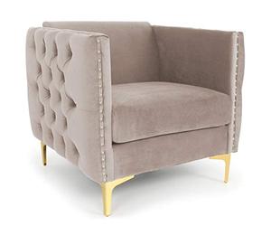 Menzzo Fauteuil Joshua Velours Taupe
