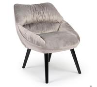 MENZZO Fauteuil moderne et confortable Patrick Velours Gris
