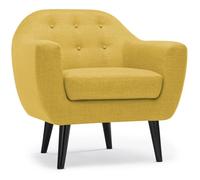 MENZZO Fauteuil scandinave Fidelio Tissu Jaune