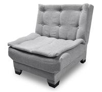 MENZZO Fauteuil transformable en banquette Lefkada Tissu texturé Gris