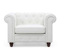 MENZZO Grand fauteuil Chesterfield Blanc