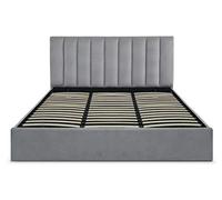 Menzzo jyb308180hcj41silver Lit Coffre Songe + Sommier Velours Argent 180 cm