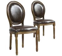 Menzzo Lot de 2 Chaises Polyuréthane Or 46 x 49 x 96 cm