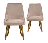 Menzzo Lot de 2 Fauteuils Fokora Velours Taupe
