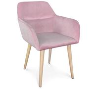 Menzzo lsr19118pinkvelvet Chaise/Fauteuil scandinave Fraydo Velours Taille Unique Rose