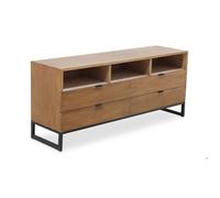 MENZZO Meuble TV Panara L150cm Bois d'acacia patiné