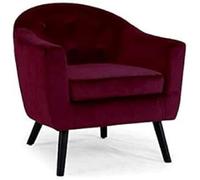 Menzzo QH8805V1ROUGE Chaise/Fauteuil, Bordeaux