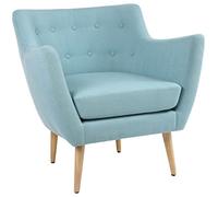 Menzzo Scandinave Molly Fauteuil Tissu Bleu 73 x 133 x 81 cm