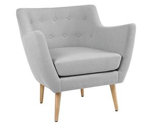 Menzzo Scandinave Molly Fauteuil Tissu Gris 73 x 133 x 81 cm