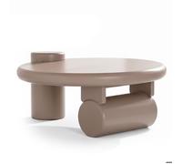 MENZZO Table basse ronde asymétrique 100cm Yang Taupe