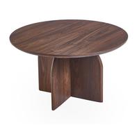 MENZZO Table basse ronde élégante 80cm Calyptus Bois foncé