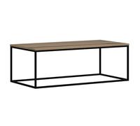 Menzzo Table Basse Sancho 120x60cm Métal Noir et Bois foncé