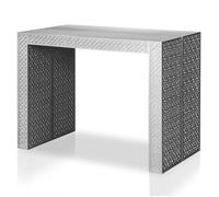 MENZZO Table Console extensible Nassau Morocco Gris - table à manger L100 x P50 x H75 cmAvec 1 rallonges : L100 x P100 x H75