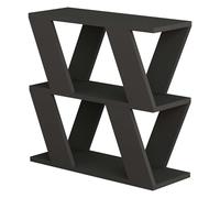 Menzzo Table d'appoint 2 étages Uslin Bois Anthracite