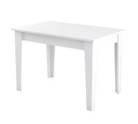 Menzzo Table de Salle à Manger avec Rangement Fiorita L110cm Blanc
