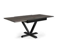 Menzzo Table à manger extensible Shoreditch 90-180 cm Marron