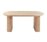 MENZZO Table ovale Burundi avec pieds design style colonnes Effet travertin Beige - table à manger