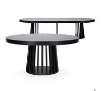 MENZZO Table ovale extensible Eliza Noir - table à manger