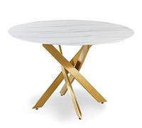 Table a manger fixe sans tiroir en Metal Or G