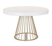 Menzzo Table de repas extensible Resoa 110-260 cm Blanc