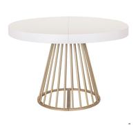 Menzzo Table de repas extensible Resoa 110-260 cm Blanc
