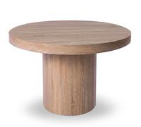 Table ronde à rallonges bois chêne clair Kiassy 110 à 260 cm Bois clair G