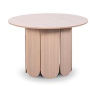 MENZZO Table ronde style japandi extensible 310cm Tulipa rallonges intégrées Bois clair - table à manger