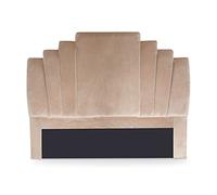 Menzzo Tête de lit Arena Velours L140 x P10 x H120 cm Taupe
