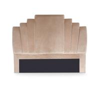 Menzzo Tête de lit Arena Velours L140 x P10 x H120 cm Taupe