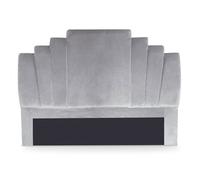 Menzzo Tête de lit Arena – Velours argent 160 cm (L160×P10×H120 cm)