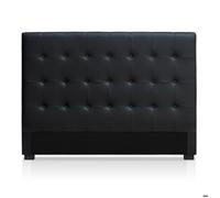 Menzzo Tête de lit Milan 160 capitonnée simili cuir Noir