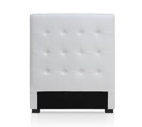 Menzzo Tête de lit Luxor 90 cm Blanche - Tête de lit capitonnée élégante - Design Chic pour lit 1 Place - Installation Simple