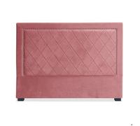 Menzzo Tête de lit Meghan - Velours capitonnée L160 x P8 x H120 cm Rose