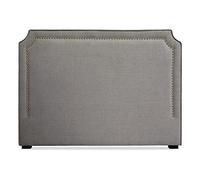Menzzo Tête de Lit Milana 160 cm - Tissu Taupe, Design Moderne et Confortable, Structure Robuste pour Lit Queen/Double
