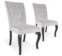 Menzzo XY2 Beata Lot de 2 Chaises Gris 65 x 56 x 106,5 cm