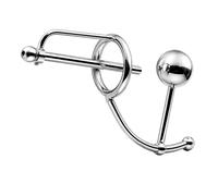 MEO® AssLock™ DeepIntruder™ - Cockring en acier inoxydable avec boule anale et plug pénien
